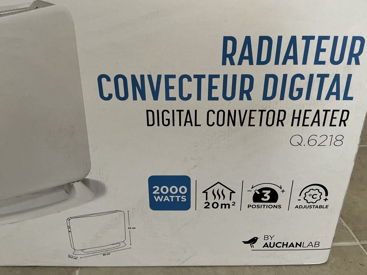 Convector Qilive Q6218 2000W, Weiß Digital wNEU!
