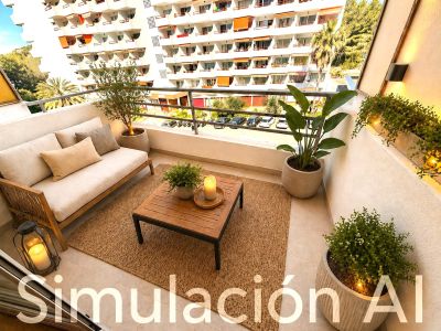 COSTA DE LA CALMA (SANTA PONSA): Renovierungsbedürftiges Studio fussläufig zum Strand