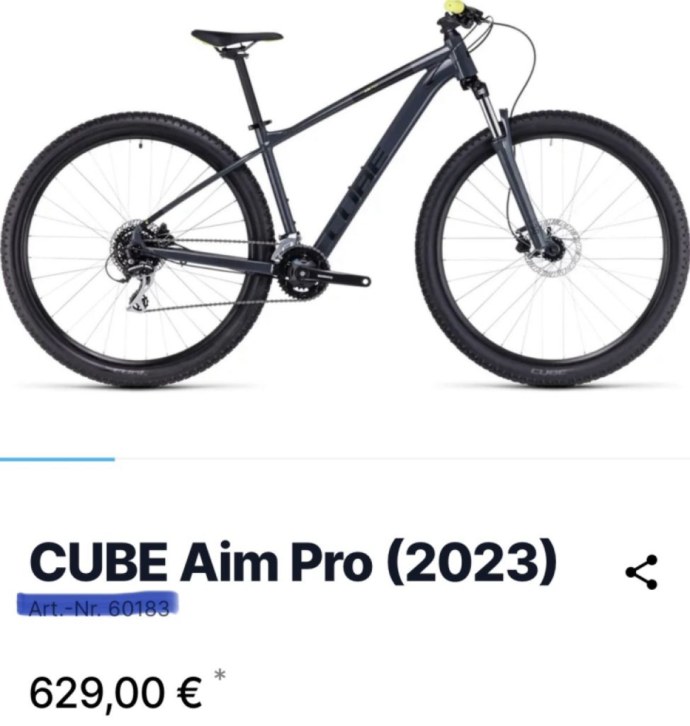 Cube Bike XXL nagelneu