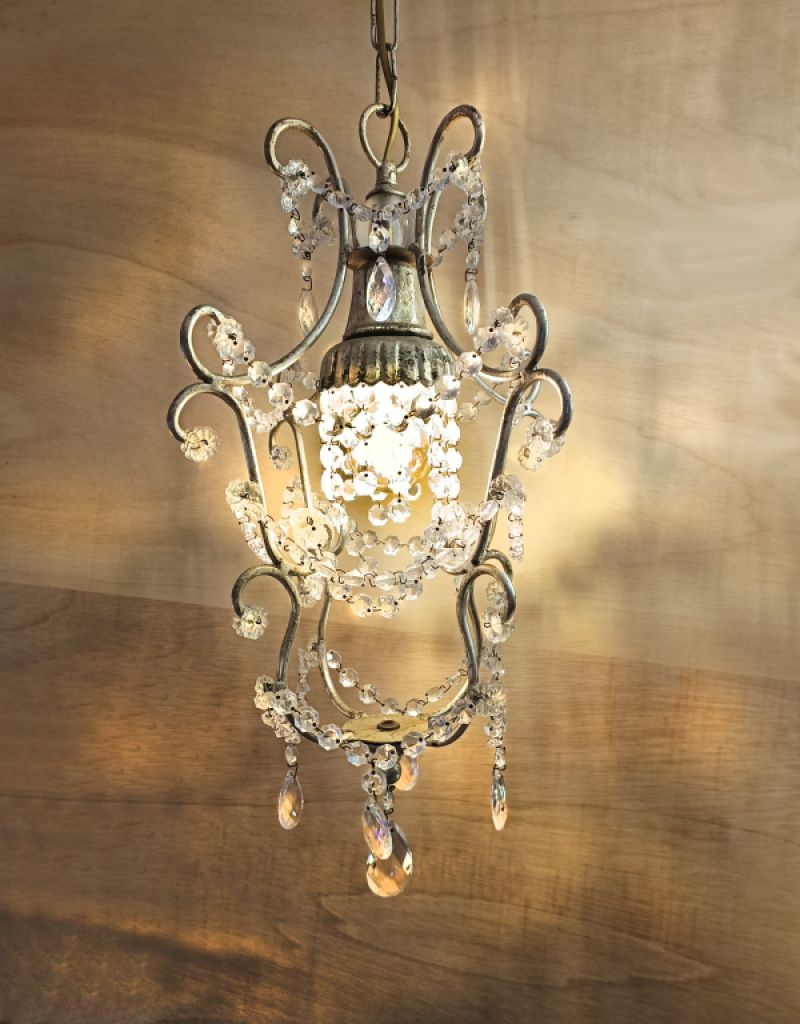 Ceiling lamp, 1 light, with glass crystal, NEW, display model, now at a great price
