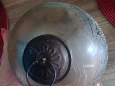 Bola de vidrio decorativa gris marmoleada