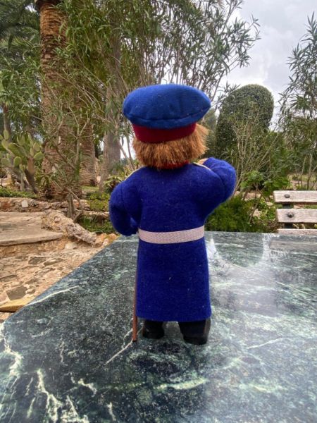 DECORATION small male figurine in blue uniform