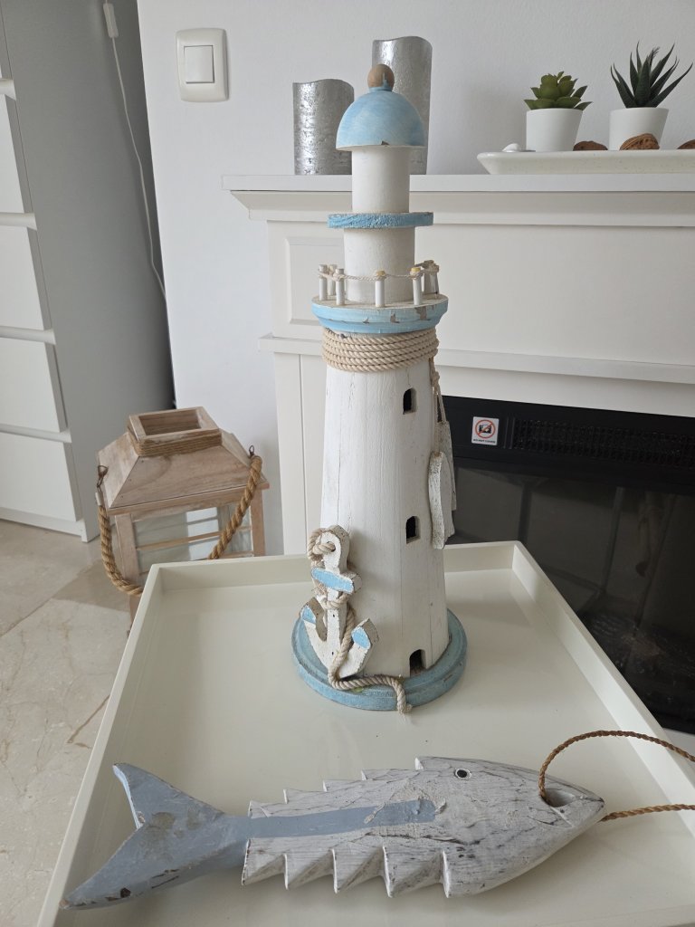 Maritime decor/ Lighthouses, driftwood, fish