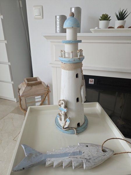 Maritime decor/ Lighthouses, driftwood, fish