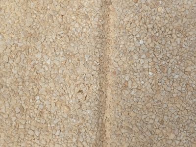 Dekorative Blumenkübel in beiger Granitoptik,