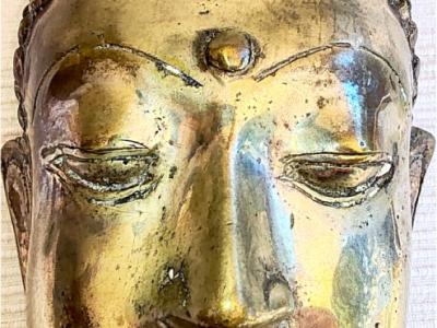 Busto decorativo de Buda de Gilde Handwerk – Estilo antiguo – 34 cm