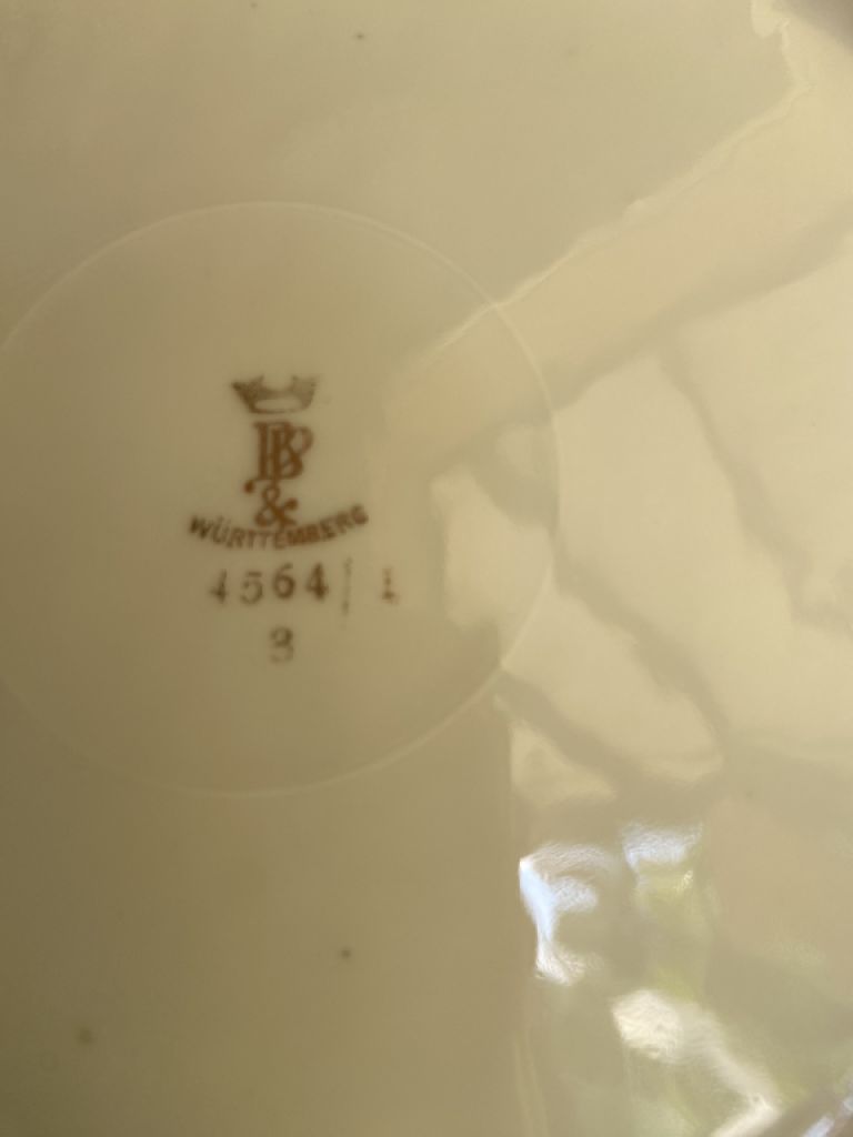 Dekorative Dessertteller aus den 50zigern