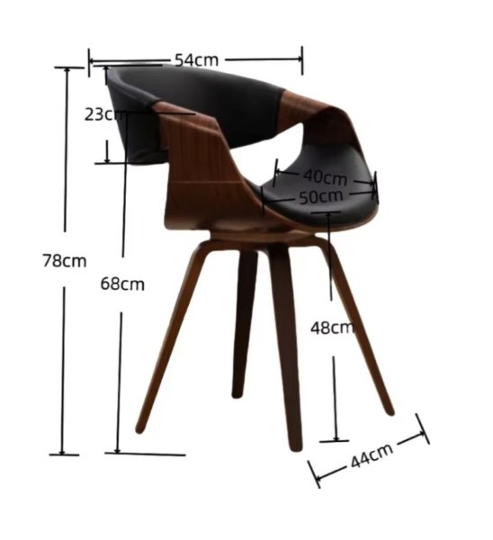 Sillón de diseño con reposabrazos / Silla de oficina o comedor – giratoria