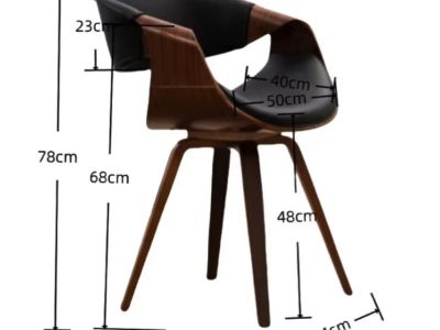 Sillón de diseño con reposabrazos / Silla de oficina o comedor – giratoria