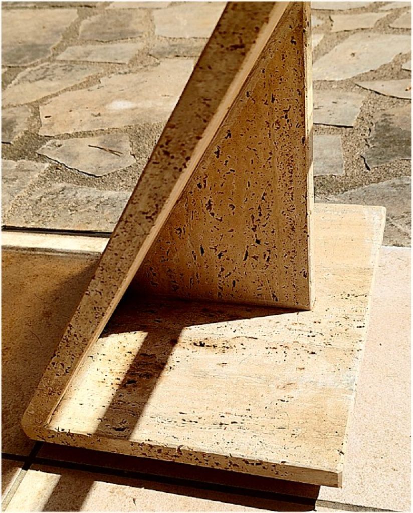 Design-Couchtisch 70er/80er Postmodern – Beton & Rauchglas – 3-in-1 Design