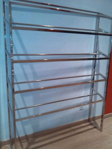 Designer Ladenausstattung Schuhgeschäft Boutique Edelstahl Regale und Zubehör ideale Existenz