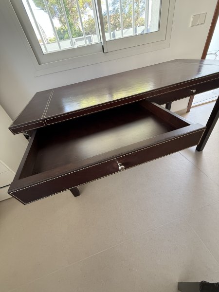 Designer Lederschreibtisch Ernest