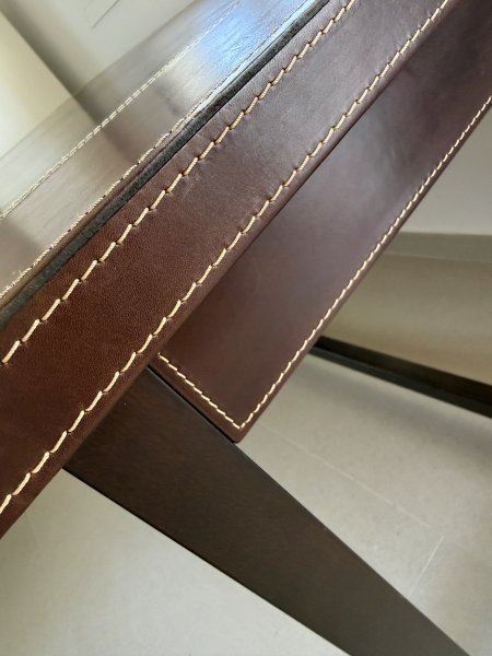 Designer Lederschreibtisch Ernest