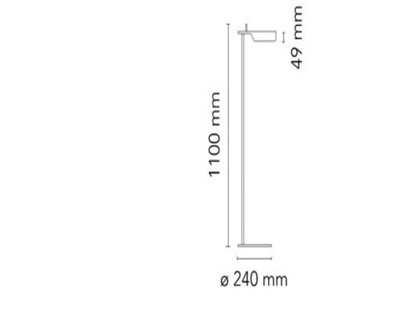 Lámpara de pie de diseño Tab F LED Floor Lamp de FLOS Italia