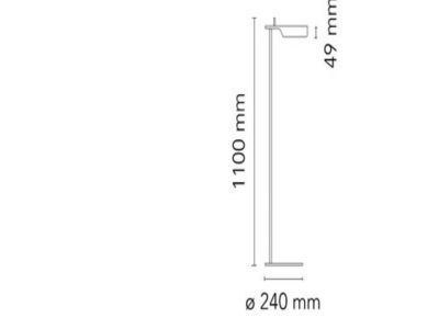 Lámpara de pie de diseño Tab F LED Floor Lamp de FLOS Italia