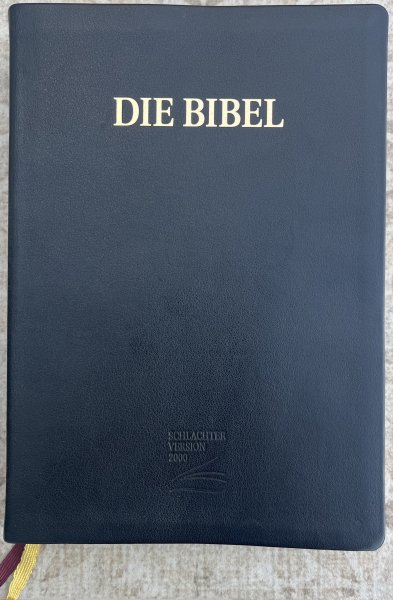 Die Bibel - Schlachter - Schwarzer Kalbsleder-Einband