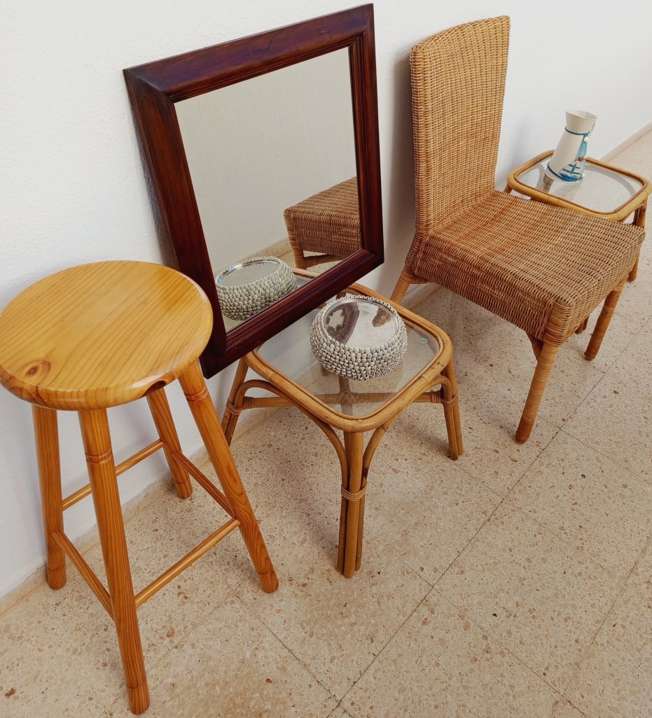 Diverse kleine Rattan Möbel IDEAL FÜR FINCA