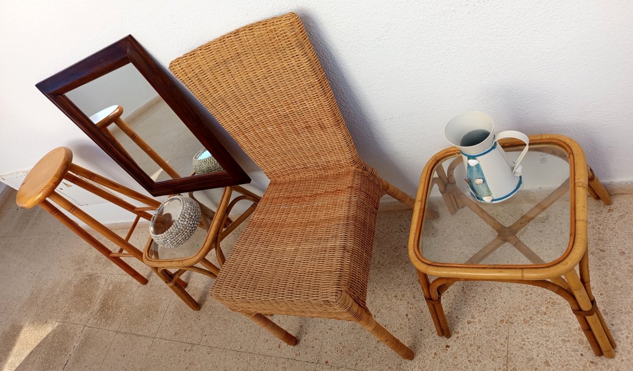 Diverse kleine Rattan Möbel IDEAL FÜR FINCA