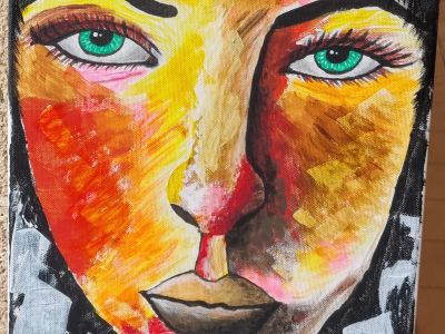 Varios cuadros acrílicos pintados a mano - disponibles por donación