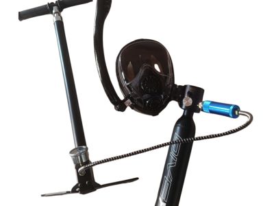 Mini equipo de buceo DIVEX Mascara facial completa con botella de aire comprimido y bomba de alta presion