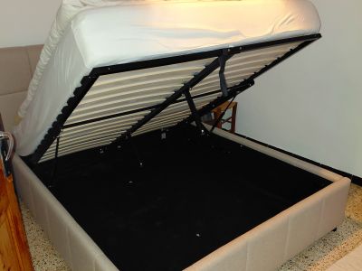 Doppelbett beige creme Bett Jysk Neuwertig ( März gekauft)