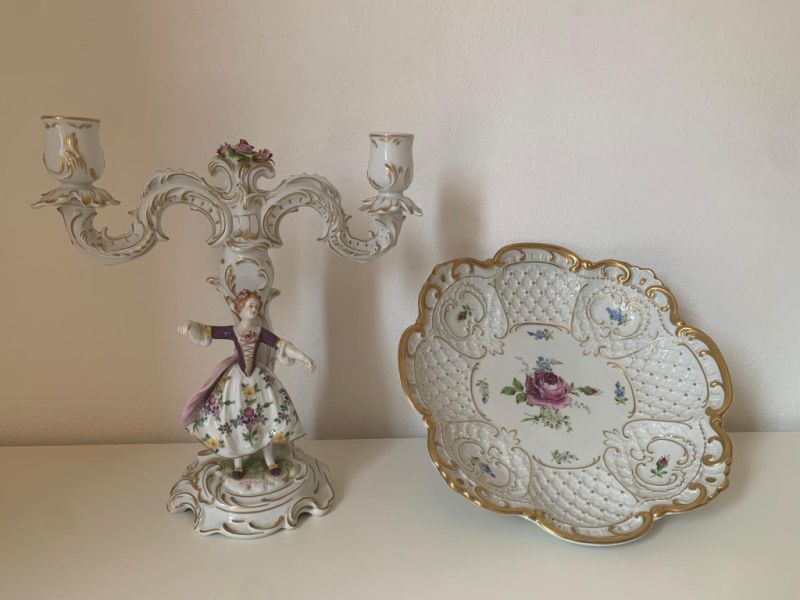 Drache Solingen table candelabrum and tray