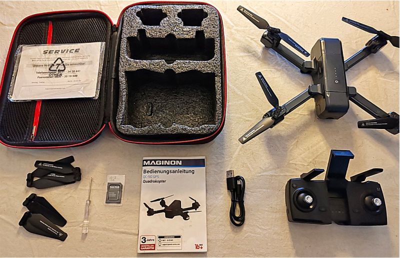 Dron QC-90 GPS Cuadricóptero para principiantes, Maginon