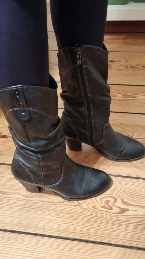 Dark brown boots 28 cm + 7.5 cm Tamaris Size 40