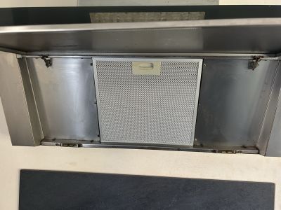 Dunstabzugshaube Kopffrei / Edelstahl / Glas 90 cm
