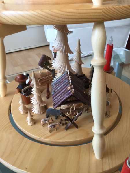 Echte erzgebirgische Weihnachtspyramide, 90 cm Hoch