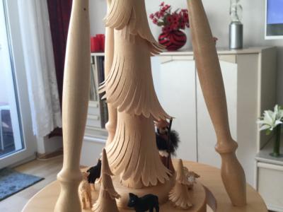 Echte erzgebirgische Weihnachtspyramide, 90 cm Hoch