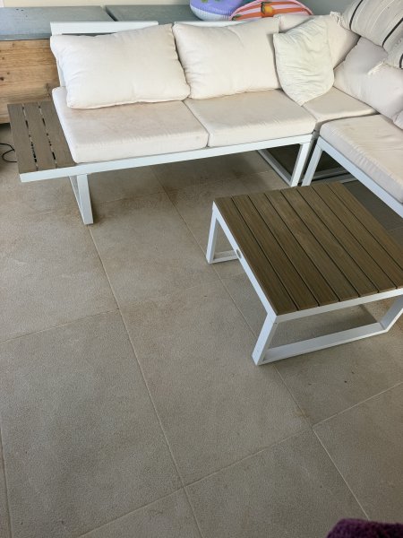 Corner Garden Lounge Set in Aluminum, White