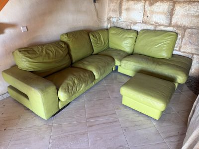 Corner sofa combination (3 pieces + footstool) to give away