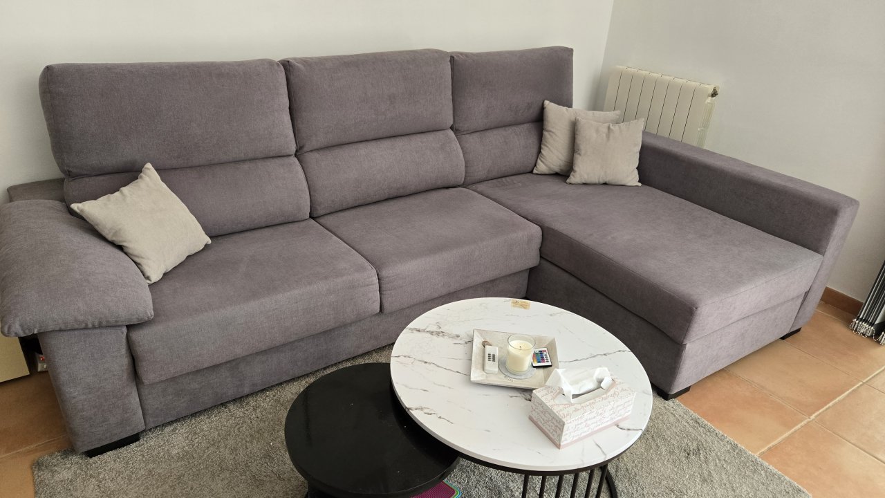 Corner Sofa with Sleeping Function & Ottoman Good Condition!