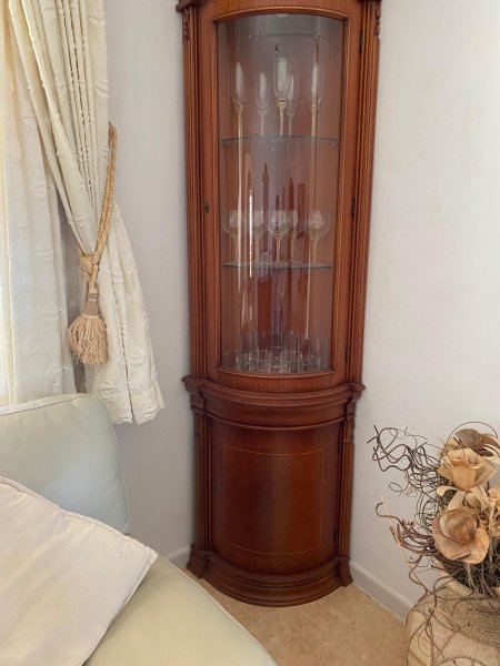 Corner Display Cabinet with Light