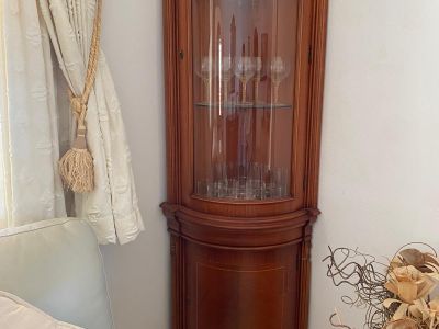 Corner Display Cabinet with Light