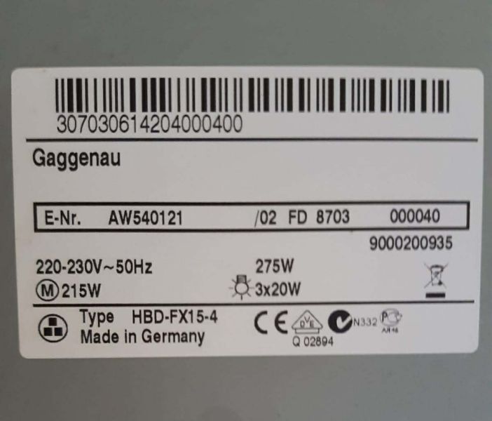 Campana extractora de acero inoxidable de Gaggenau (AW 540121, 120 cm de ancho) en venta