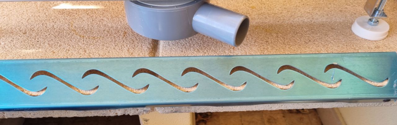 Canaleta de ducha de acero inoxidable 60cm, nueva