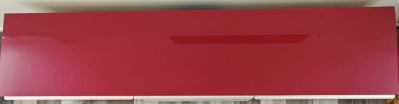 Elegant red high-gloss sideboard