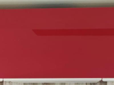 Elegant red high-gloss sideboard