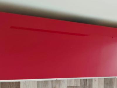 Elegant red high-gloss sideboard