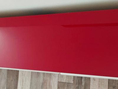 Elegant red high-gloss sideboard