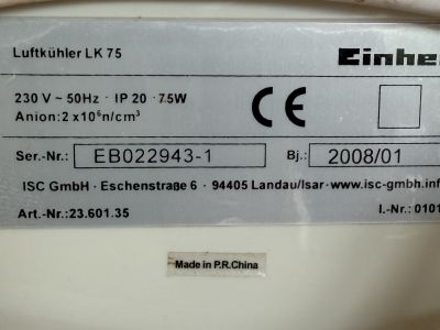 Einhell LK 75 Enfriador de aire / Móvil 75 W