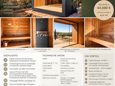 Einmalige Gelegenheit!!! Aussensauna - neuwertiges Ausstellungsstück seit März 26 in Llucmajor
