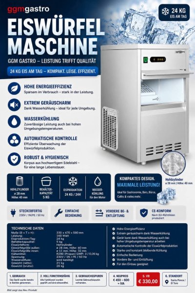 EISWÜRFELMASCHINE GGM GASTRO ZU VERKAUFEN