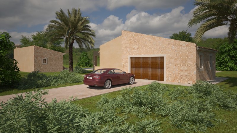 Elegante Neubaufinca mit Heizung, AC, Garage und Pool bei Porreres --- F 70