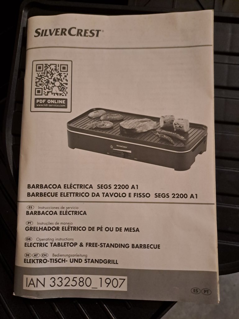 Elektro Tisch-und Standgrill SilverCrest NEU!