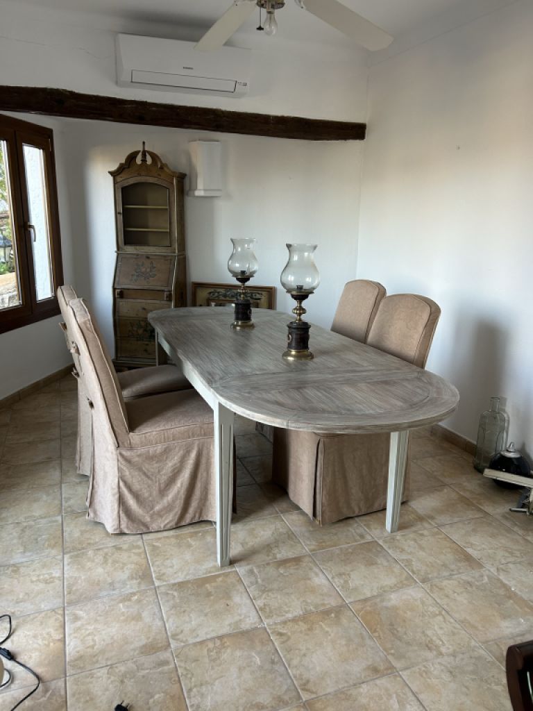 Wooden dining table 145 cm, unfolded 240 cm (oval) – for 4 to 6 people