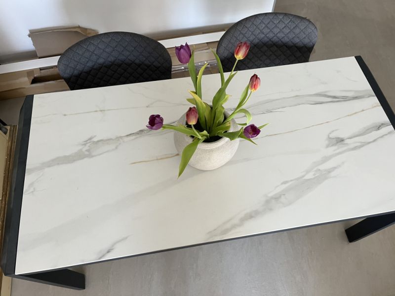 Dining Table Marble Tile Top
