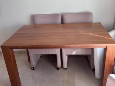 Esstisch mit 4 Sesseln (mit Rollen) — Camp de Mar, Mallorca — Nur Abholung